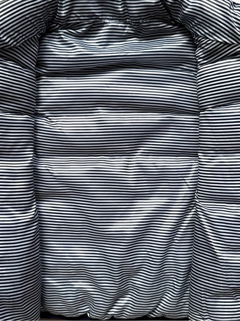 Petit Bateau Baby Unisex Reversible Quilted Puffer Vest - Navy & White - 18M